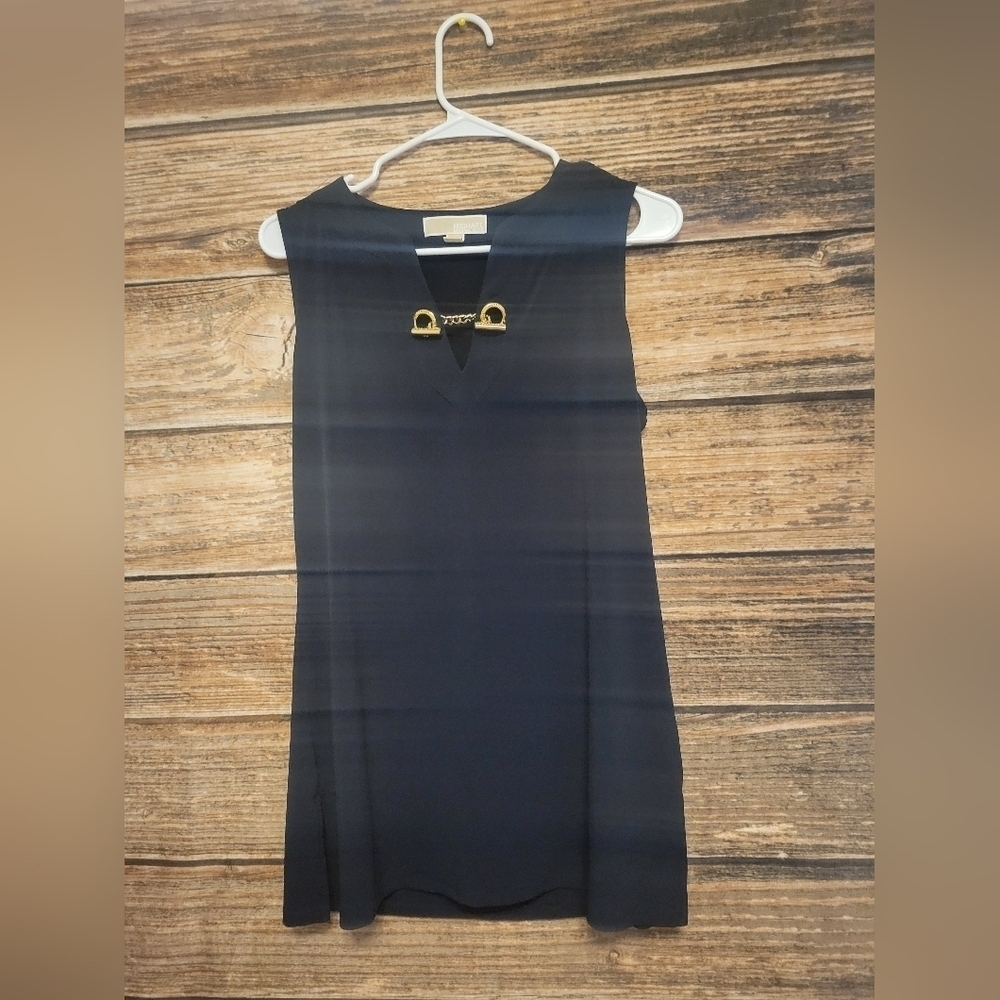 Michael Kors Black Tank With Gold Hardware
